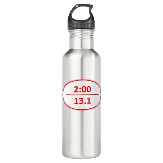 Runner's Meilenstein: Breaking 2:00 Wasserflasche Edelstahlflasche (Vorderseite)
