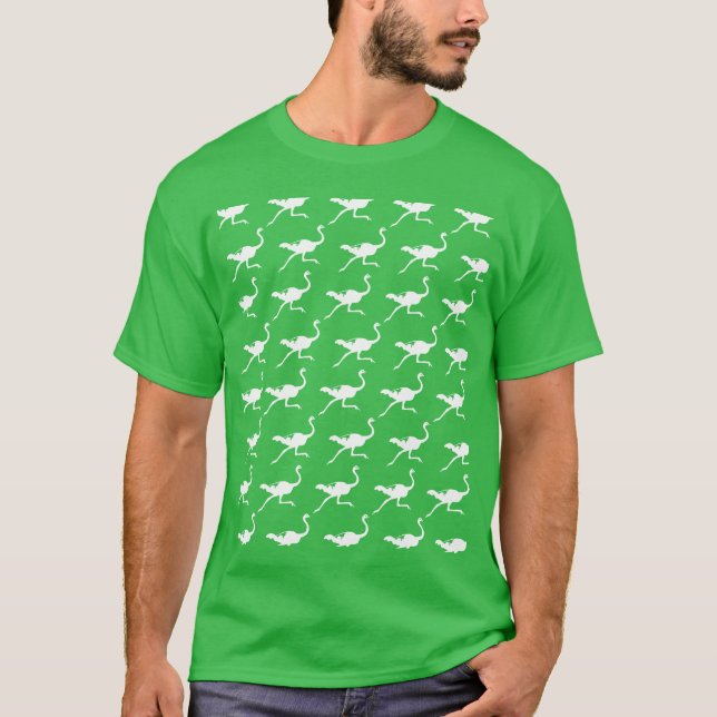 Running Bird Bouquet Vintag T-Shirt (Vorderseite)