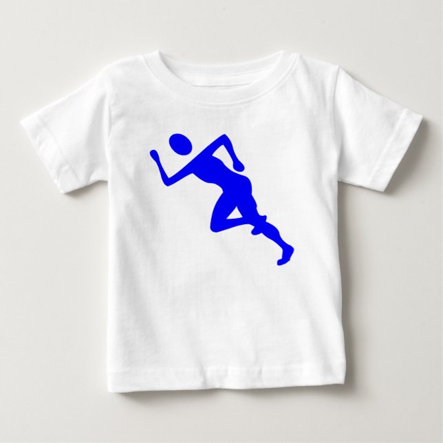 Running - Blau Baby T-shirt (Vorderseite)