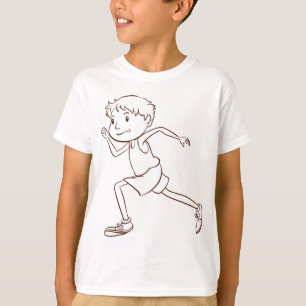 Running Boy Strichmännchen Tee Shirt