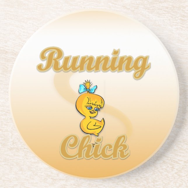Running Chick Sandstein Untersetzer (Vorne)