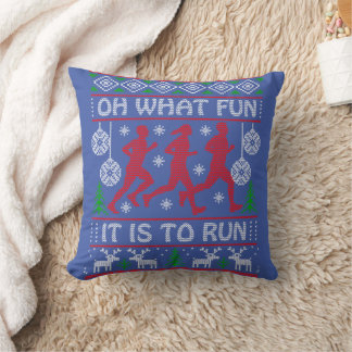 Running Christmas Gift Idea What Fun It Is To Run Kissen