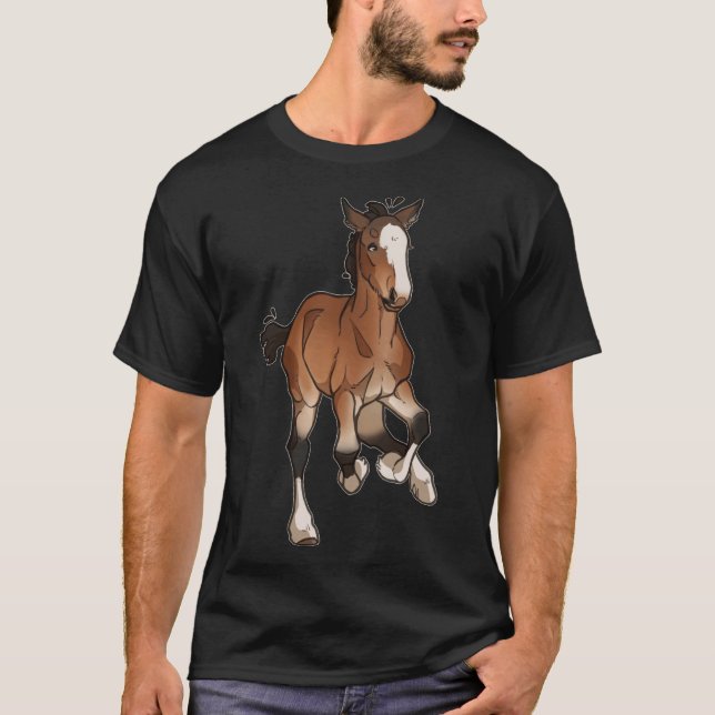 Running Clydesdale Foal T-Shirt (Vorderseite)