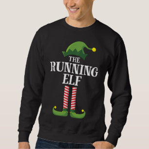 Running Elf Matching Familienweihnachtsfest Party Sweatshirt