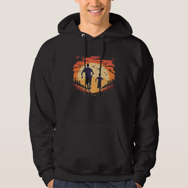 Running Exercise for Fitness Enthusiasts Father an Hoodie (Vorderseite)