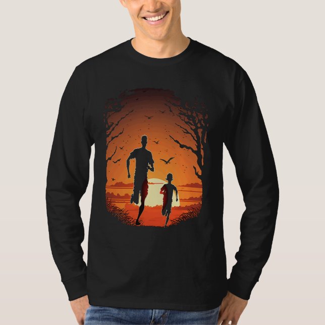 Running Exercise for Fitness Enthusiasts Father an T-Shirt (Vorderseite)