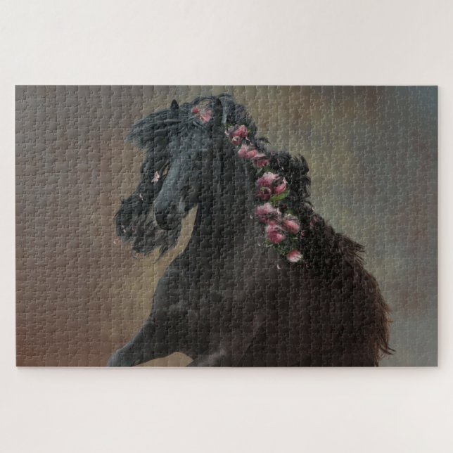 Running Friesian - Puzzle (Horizontal)