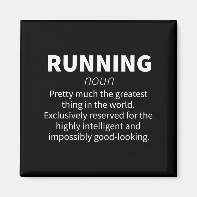 Running Funny Definition Funny 5k Marathon Runner  Magnet (Vorne)