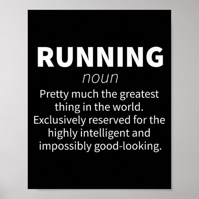 Running Funny Definition Funny 5k Marathon Runner  Poster (Vorne)