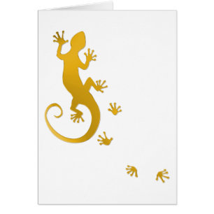 Running Gecko gold   transparenter Hintergrund
