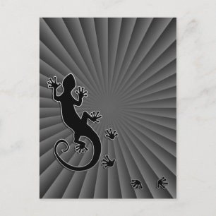 Running Gecko Postkarte