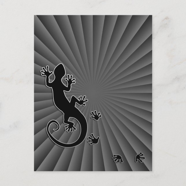 Running Gecko Postkarte (Vorderseite)