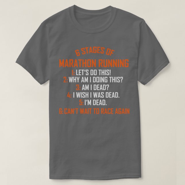 Running-Geschenk für den Runner Marathon 8 T-Shirt (Design vorne)