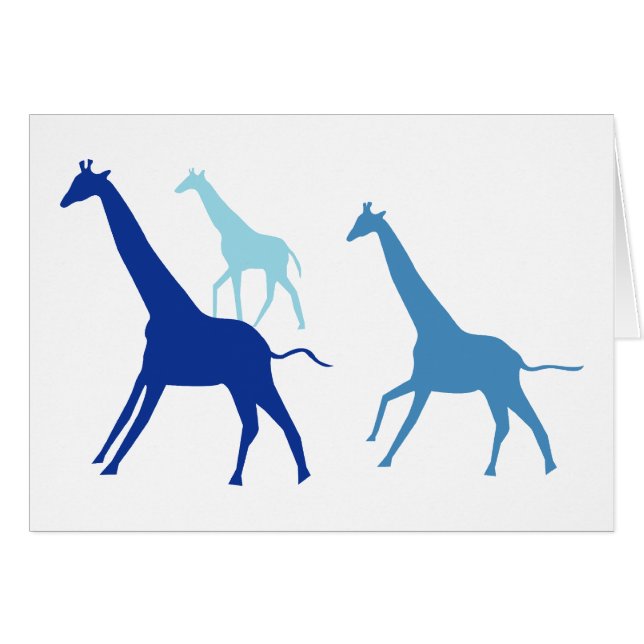 Running Giraffe (blau) (Vorderseite (Horizontal))