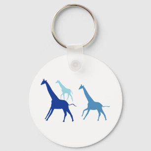 Running Giraffe (blau) Schlüsselanhänger
