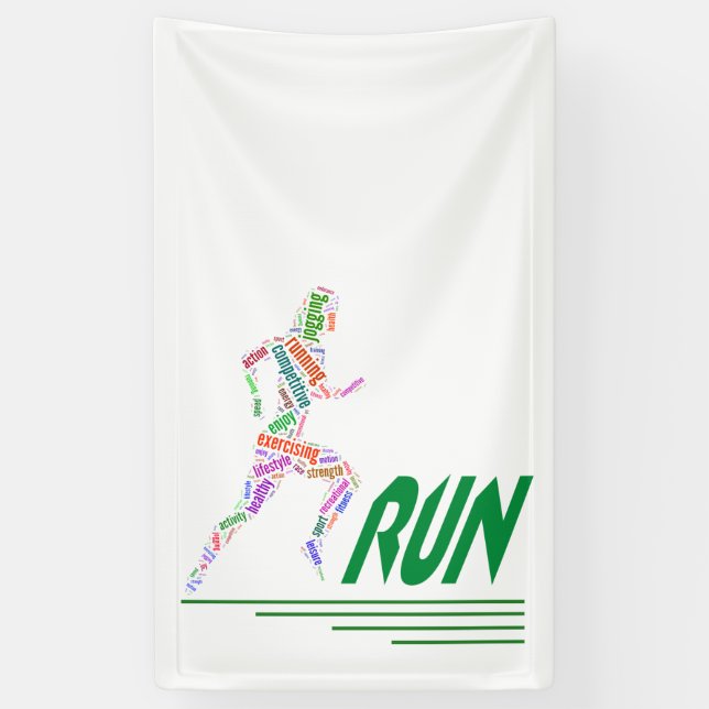 Running Girl Banner (Vertikal)