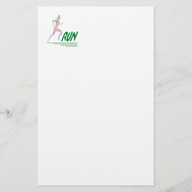 Running Girl Briefpapier (Vorderseite)