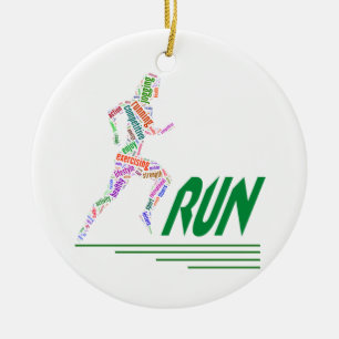 Running Girl Keramikornament