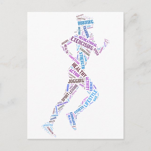 Running Girl Postkarte (Vorderseite)