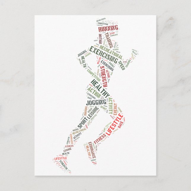Running Girl Postkarte (Vorderseite)