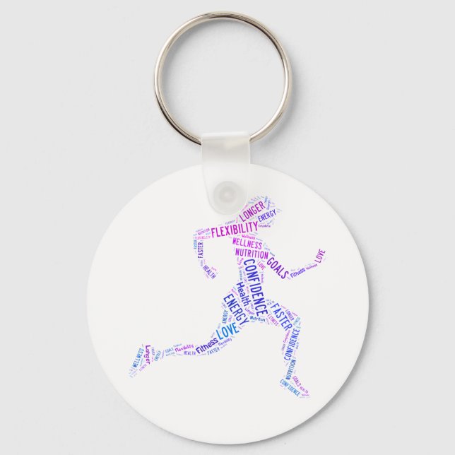 Running Girl Schlüsselanhänger (Vorderseite)