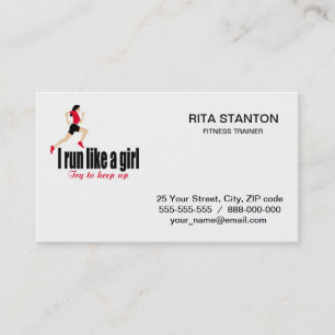 Running Girl Visitenkarte