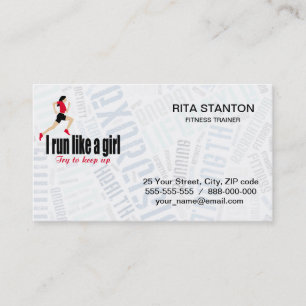 Running Girl Visitenkarte
