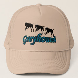 Running Greyhounds Dog Hat Truckerkappe