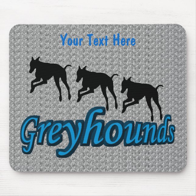 Running Greyhounds Niedlich Dog Mousepad (Vorne)
