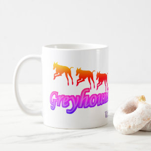 Running Greyhounds Rainbow Personalisiert Kaffeetasse