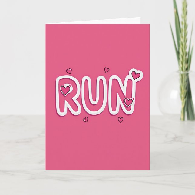 Running Hearts Karte (Vorderseite)