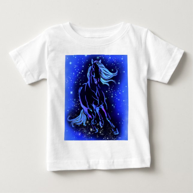 Running Horse Baby T - Shirt (Vorderseite)