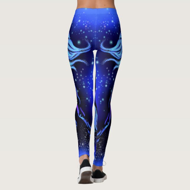 Running Horse Blue Leggings (Rückseite)