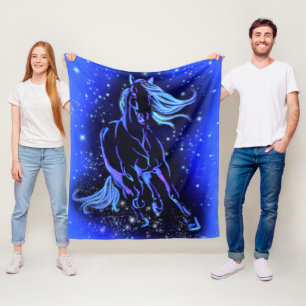 Running Horse Fleece Blanket