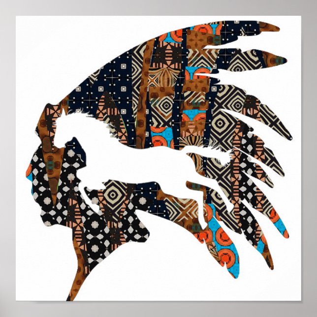 Running Horse Indian Poster (Vorne)