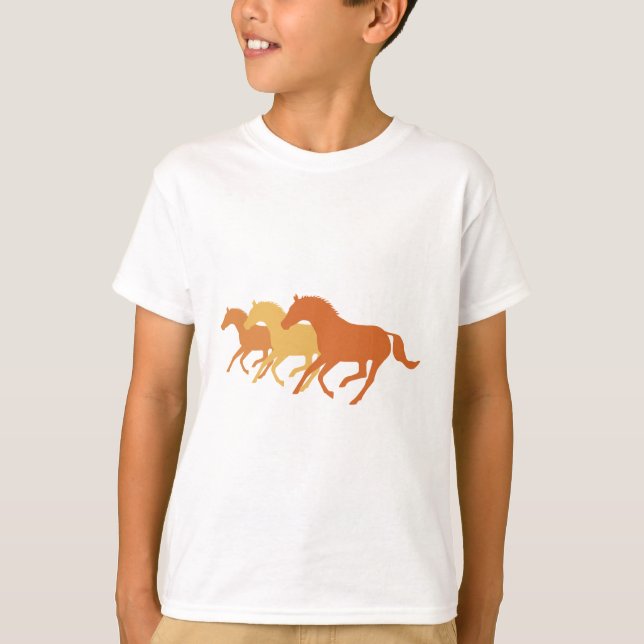 Running Horse (Orange) T-Shirt (Vorderseite)