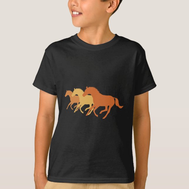 Running Horse (Orange) T-Shirt (Vorderseite)