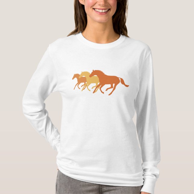 Running Horse (Orange) T-Shirt (Vorderseite)
