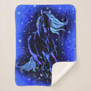Running Horse Sherpa Blanket Sherpadecke