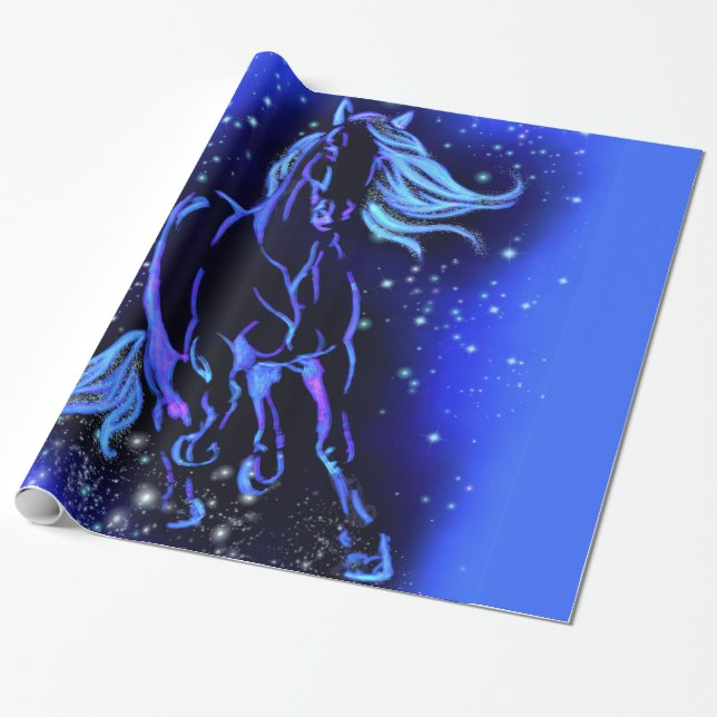 Running Horse Wrapping Paper Geschenkpapier (Ungerollt)