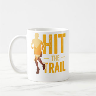 Running In Woods Trail Running Runner Jogging Jogg Kaffeetasse
