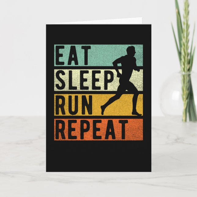 Running Joggen Jogger Geschenk Karte (Vorderseite)