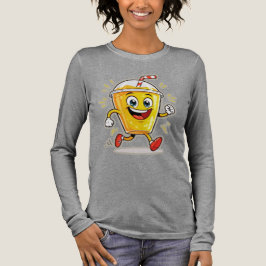 **Running Juice Cup Cartoon – Fun Street Drink Cha Tri-Blend Shirt