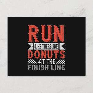 Running - Lauf wie Donuts Postkarte