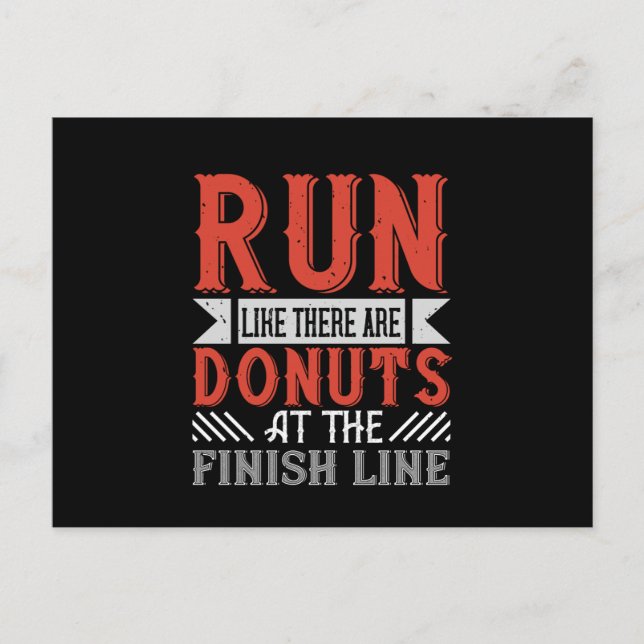 Running - Lauf wie Donuts Postkarte (Vorderseite)