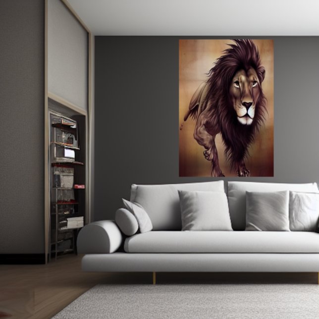 Running Lion | AI Art Poster (Von Creator hochgeladen)