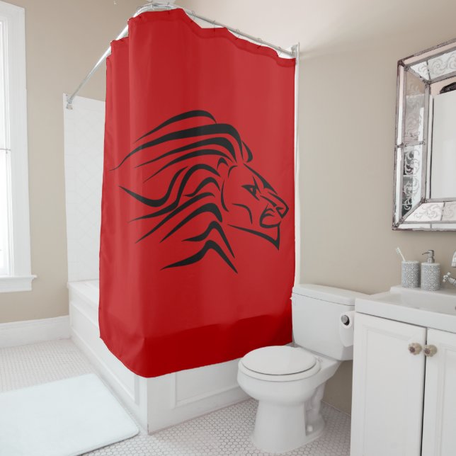 Running Lion Duschvorhang rot - Ihre Farben (Beispiel)