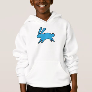 Running Little Blue Bunny Hoodie