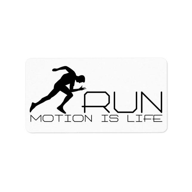 Running Man Adressaufkleber (Vorne)