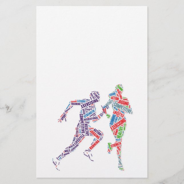 Running man and girl flyer (Vorne)